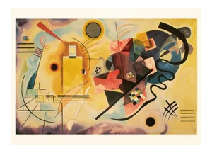 1990 After Wassily Kandisnsky "Yellow-Red-Blue", Large First Edition Abstract Poster