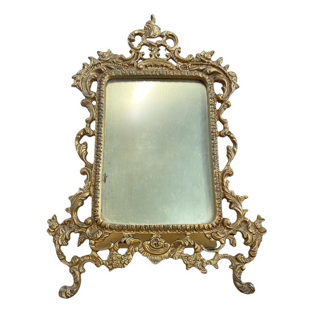 French Rococo Gilt Bronze Photo Frame, 1800s For Sale