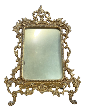 French Rococo Gilt Bronze Photo Frame, 1800s