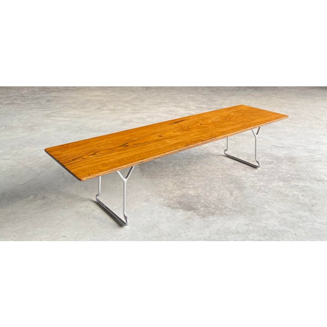 Wood Harry Bertoia-Style Midcentury Modern Bench For Sale - Image 7 of 18
