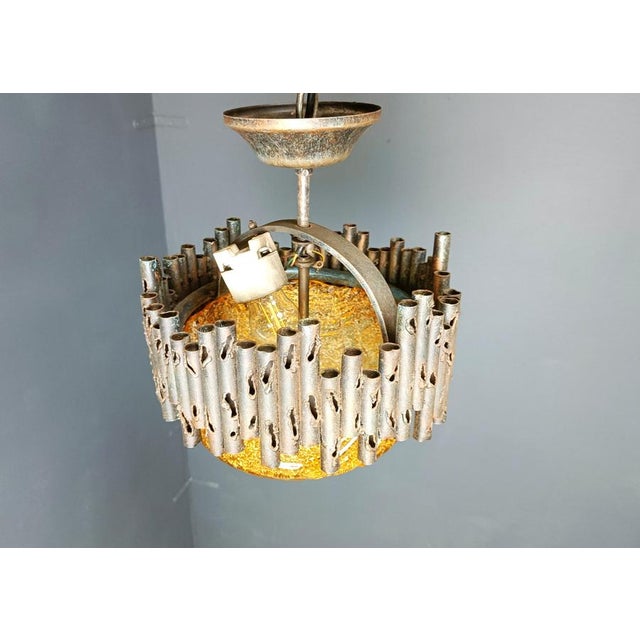 Brutalist Pendant Lights by Marcello Fantoni, 1960s For Sale - Image 8 of 11
