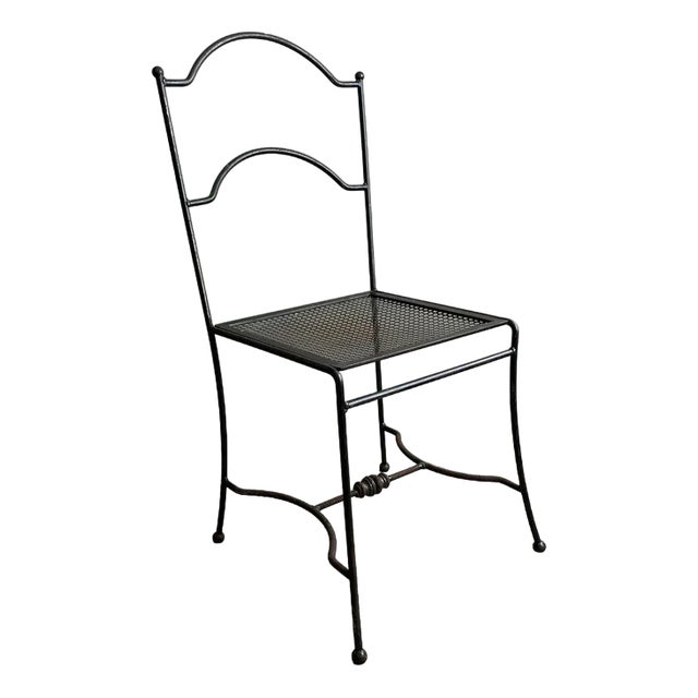 Mid-Century Perforated Sheet Steel Chair, France, 1950s For Sale