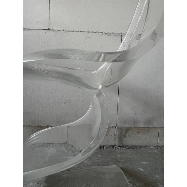 Sculptural Acrylic Glass Chairs from Michel Dumas, Set of 4 For Sale - Image 8 of 10