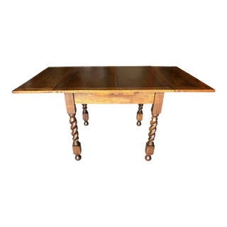 1930s Barley Twist - Solid Oak - Draw Leaf Table. (Inc. #19a) on Loop For Sale