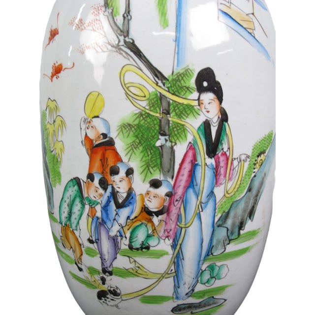 Vintage Chinese Famille Rose Porcelain Vase For Sale In Greensboro - Image 6 of 13