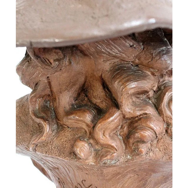 A. Blanc, Terracotta Bust of Woman, 1900s For Sale - Image 17 of 18