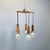 Black 5-Light Cascade Lamp in Rosewood and Chrome with Textured Glass Shades, 1960s For Sale - Image 8 of 12