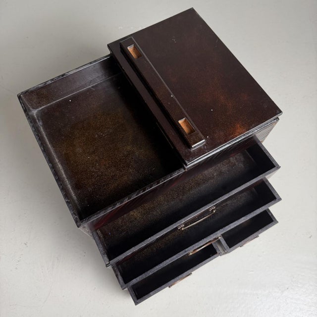 1920s Japanese Lacquered Kodansu Storage Cabinet or Writing Box,, 1920s For Sale - Image 5 of 14