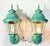 Pair Vintage Solid Brass Verdigris Carriage Lanterns-Traditional Colonial Style For Sale - Image 4 of 16