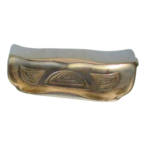 1900s Art Nouveau Bronze Desk Pen Tray