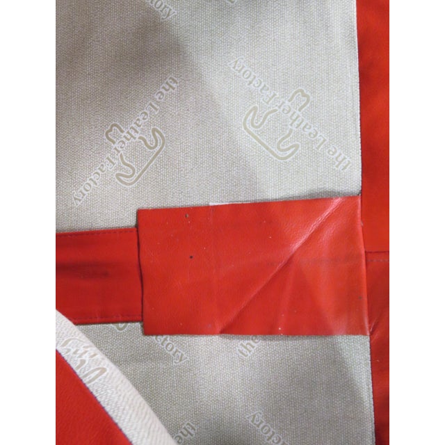 Textile Mid 20th Century Vintage Red Leather Loveseat For Sale - Image 7 of 9