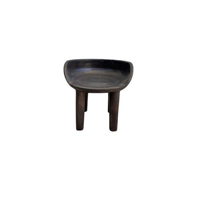 Contemporary Sculptural Mango Wood Chair Dark Brown Espresso Finish Modern Organic For Sale - Image 3 of 8