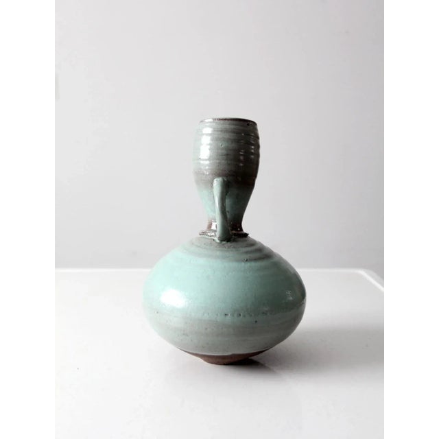 Vintage Studio Art Pottery Pitcher For Sale - Image 6 of 11