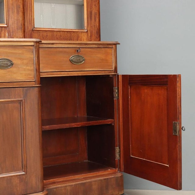 Mahogany Three-Section Bookcase with Top For Sale - Image 13 of 15
