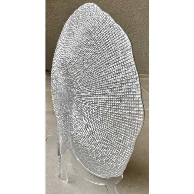 Champagne Circa 2000 Ivv Diamanté Nicely-Sized Shallow Centerpiece / Console Bowl, Italy For Sale - Image 8 of 18