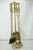 English Vintage Solid Brass Fireplace Tool Set- 5 Piece For Sale - Image 3 of 9