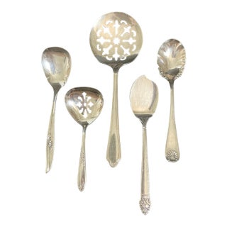 Antique Mixed Silverplate Flatware Serving Pieces - Lot of 5 For Sale