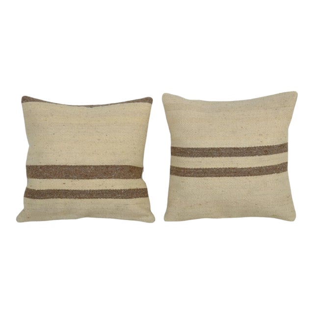Turkish Kilim Pillow Cover - A Pair For Sale