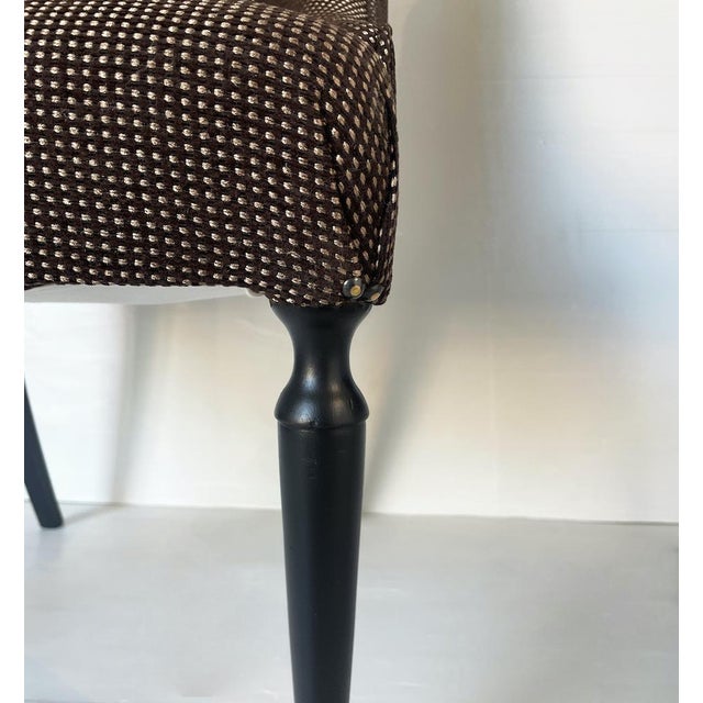 Set of Brown Fabric Armchairs, 1950s For Sale - Image 11 of 14