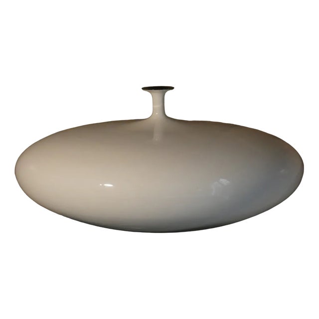 Vintage Italian Vase in Glazed Ceramic, 1980s For Sale