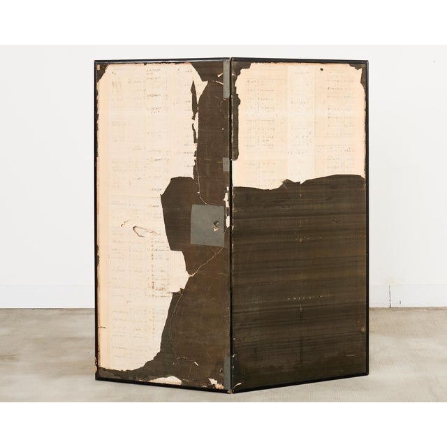 Mid 20th Century Japanese Showa Two Panel Screen Egrets in Grass For Sale - Image 18 of 18