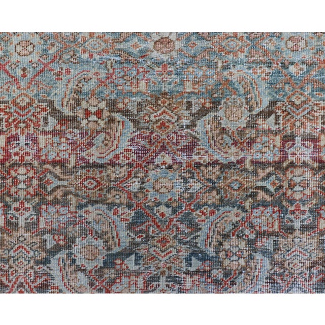 Antique Hand-Knotted Persian Hamadan Runner With Large Medallion Design 2'10 X 12'10 For Sale - Image 11 of 15