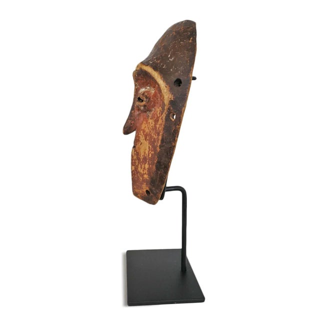 Vintage Mid 20th Century Lega Mask on Stand For Sale - Image 4 of 7