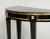 Modern Bespoke Pair of Brass-Banded Demilune Consoles in the Neoclassic Manner For Sale - Image 3 of 12