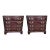 Pair of Ethan Allen Chippendale Cherry Small Chest of Drawers / Nightstands For Sale
