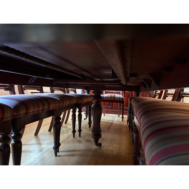Reproduction Solid Mahogany Victorian 12 Seat Dining Set For Sale In New York - Image 6 of 11