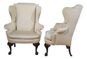 Mid 20th Century Pair of Vintage Wingback Armchairs - 2 Pieces