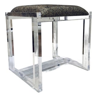 Port 68 Modern Taupe Glencoe Roxanne Acrylic Bench For Sale