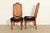 Karges Style French Regency Louis XVI Carved Solid Teak and Cane Back Dining Chairs, Set of Six For Sale - Image 12 of 14
