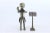 Metal Silver Conductor Figure with Baton and Staff For Sale - Image 7 of 8