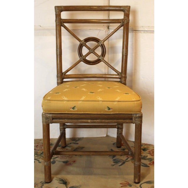 Late 20th Century McGuire Dining Set With Four “Target” Back Chairs For Sale In Raleigh - Image 6 of 11
