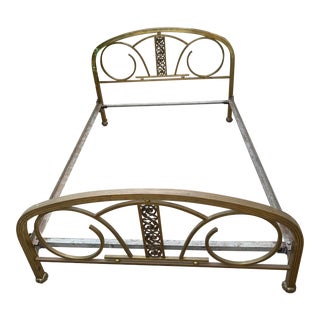 Art Deco Brass Full Size Bedframe For Sale