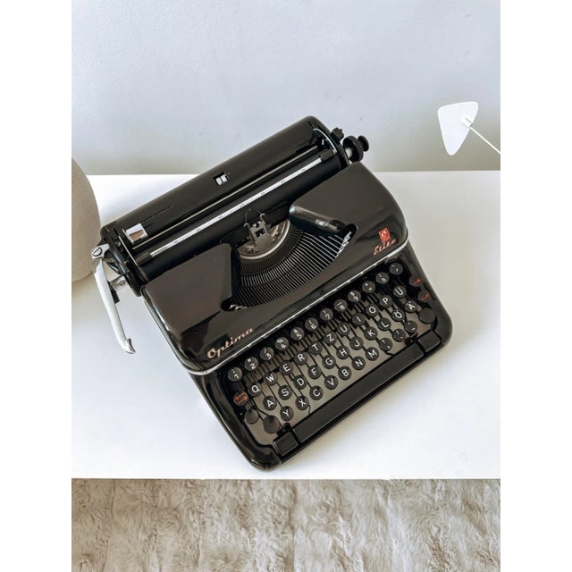 Vintage Optima Elite Black Typewriter, 1950s For Sale - Image 14 of 18