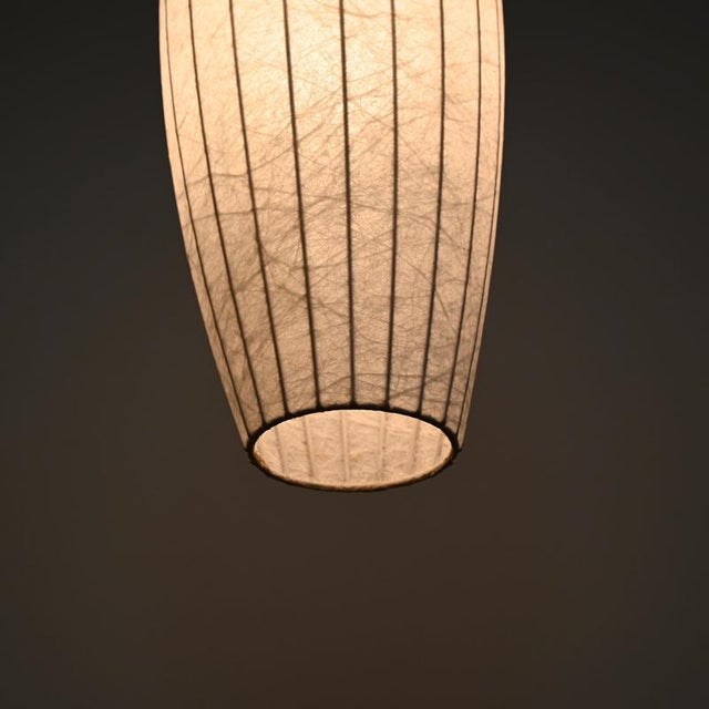 Large Mid-Century Italian Beige Cocoon Pendant attributed to Castiglioni for Hille, 1960s For Sale - Image 13 of 14