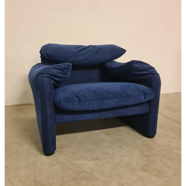 Set of Maralunga Chair with Ottoman by Vico Magistretti for Cassina For Sale - Image 11 of 18