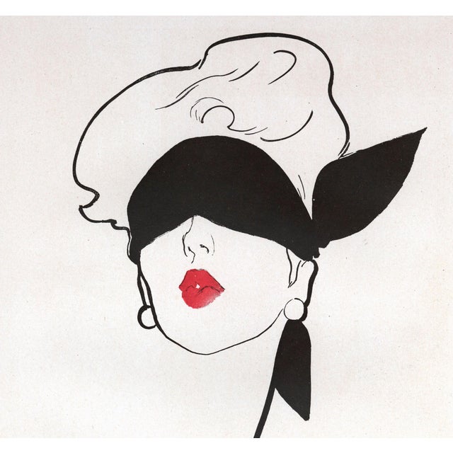 This original 1949 Mid-Century French vintage lipstick advertisement print is for Le Rouge Baiser, better known as the...