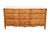 French Provincial Davis Cabinet Co. Solid Walnut Country French Provincial 64" Triple Dresser 1702 - Fleming Finish For Sale - Image 3 of 15