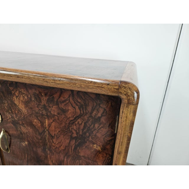 Brown Art Deco Sideboard in Walnut and Blond Walnut, 1950 For Sale - Image 8 of 18