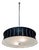1950s Restored Mid-Century Googie Drum Pendent Black and White Chandelier Lighting For Sale