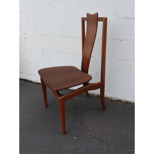 Young Furniture Mid Century Floating Top Sculptura Dining Table Six Chairs 6649 For Sale - Image 11 of 18