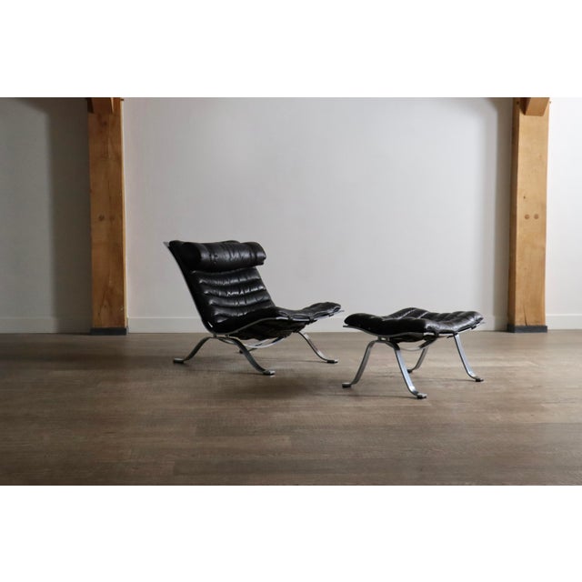 Set of Ari Lounge Chair and Ottoman by Arne Norell for Arne Norell Ab, Sweden, 1966 For Sale - Image 14 of 14