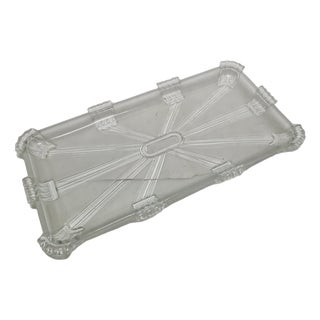 Polish Art Deco Tray by Zawiercie Glassworks, 1930s For Sale