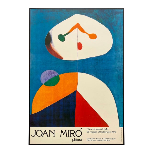 Joan Miro Vintage 1979 Mid Century Modern Lithograph Print