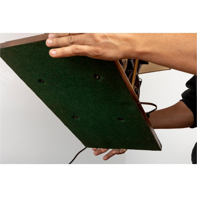 Wood Antique Horse Drawn Stagecoach Wagon Mounted as Lamp For Sale - Image 7 of 10