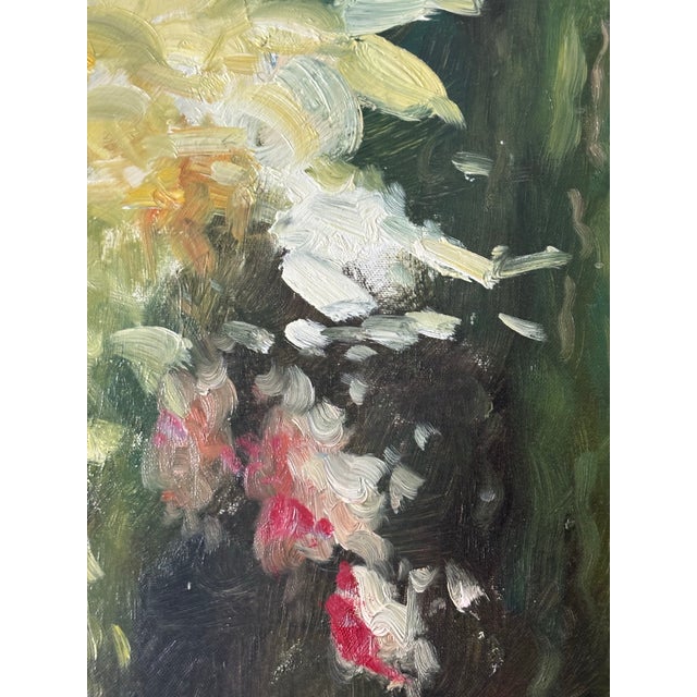 Original Large Landscape Floral Oil Painting For Sale - Image 9 of 10