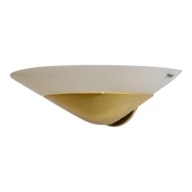 1990s Modern "Mezzo Alo" Wall Lamp Murano White Glass For Sale